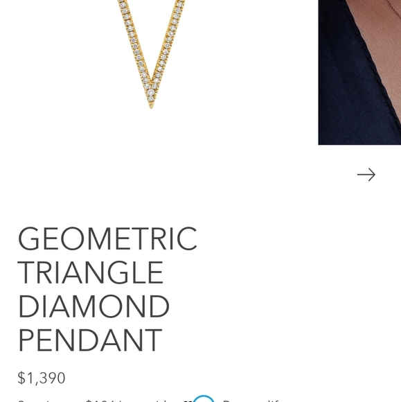 Michael M Geometric Triangle Diamond Necklace - Picture 3 of 4